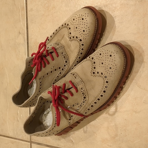 Cole Haan Zero Grand Leather Suede Wingtip Oxford Size 8 - Picture 3 of 7